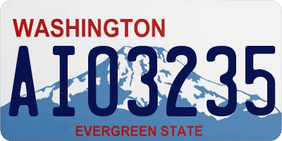 WA license plate AIO3235