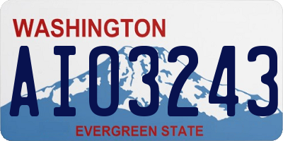 WA license plate AIO3243