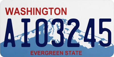 WA license plate AIO3245