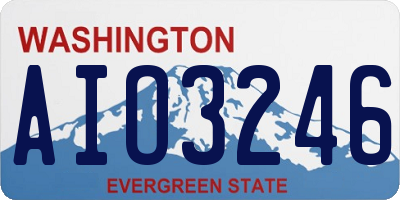 WA license plate AIO3246