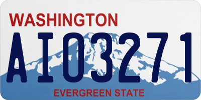 WA license plate AIO3271