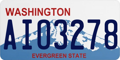 WA license plate AIO3278