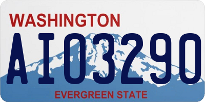 WA license plate AIO3290
