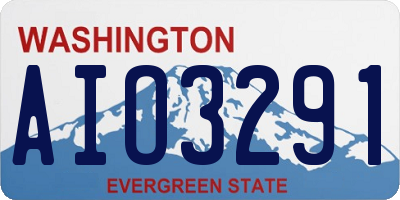 WA license plate AIO3291