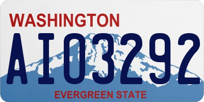 WA license plate AIO3292