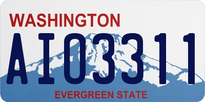 WA license plate AIO3311