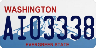 WA license plate AIO3338