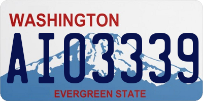 WA license plate AIO3339