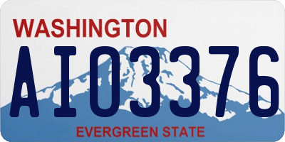WA license plate AIO3376