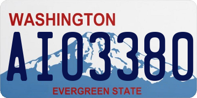 WA license plate AIO3380