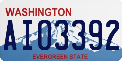 WA license plate AIO3392