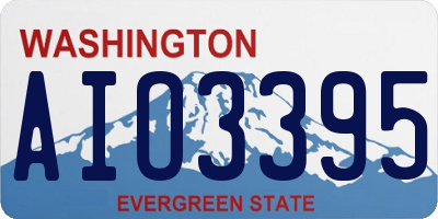 WA license plate AIO3395