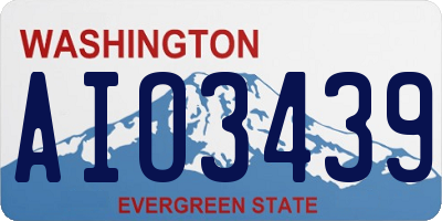 WA license plate AIO3439