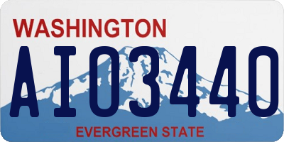 WA license plate AIO3440