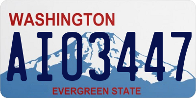 WA license plate AIO3447