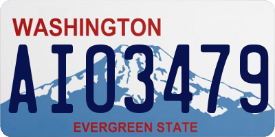WA license plate AIO3479