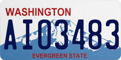 WA license plate AIO3483