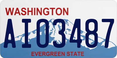 WA license plate AIO3487