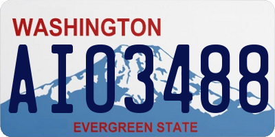 WA license plate AIO3488