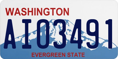 WA license plate AIO3491
