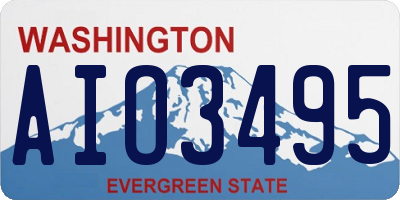 WA license plate AIO3495