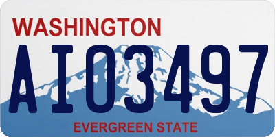 WA license plate AIO3497