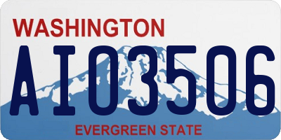 WA license plate AIO3506