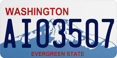 WA license plate AIO3507