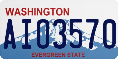 WA license plate AIO3570
