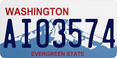 WA license plate AIO3574