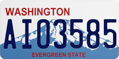 WA license plate AIO3585