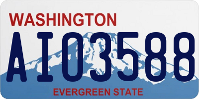 WA license plate AIO3588