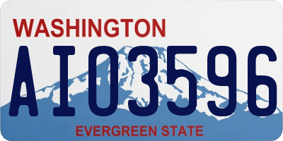 WA license plate AIO3596