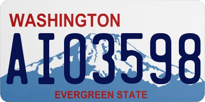 WA license plate AIO3598