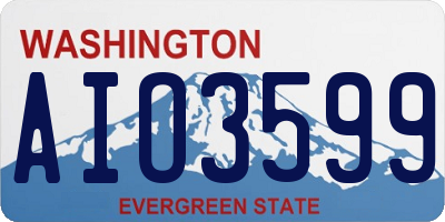 WA license plate AIO3599