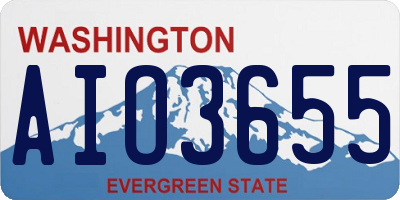 WA license plate AIO3655