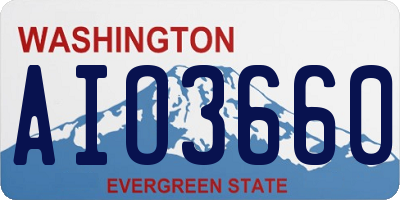 WA license plate AIO3660