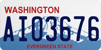 WA license plate AIO3676