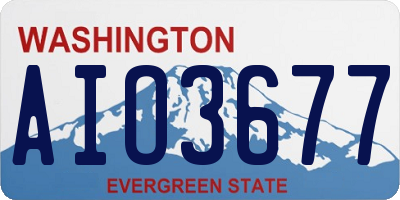 WA license plate AIO3677