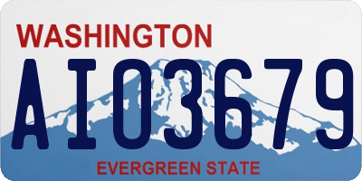 WA license plate AIO3679