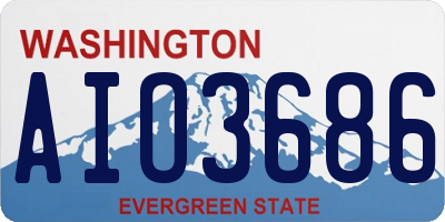 WA license plate AIO3686