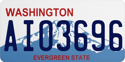WA license plate AIO3696