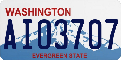 WA license plate AIO3707