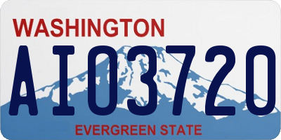 WA license plate AIO3720