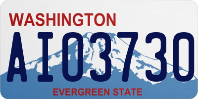 WA license plate AIO3730