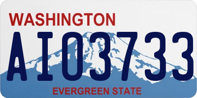 WA license plate AIO3733
