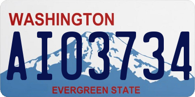 WA license plate AIO3734