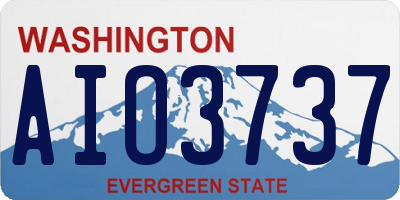 WA license plate AIO3737
