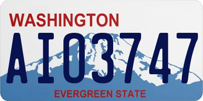 WA license plate AIO3747