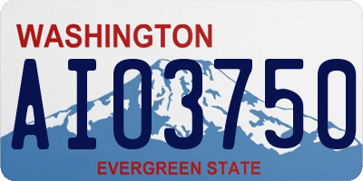 WA license plate AIO3750